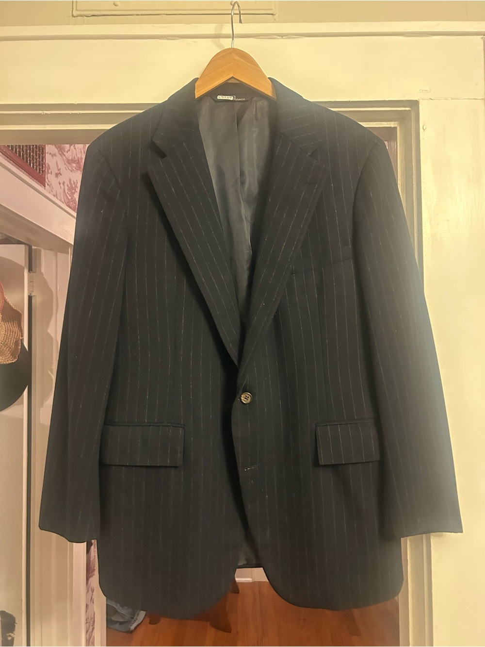 Polo Ralph Lauren Navy Pinstripe Italian Wool Suit